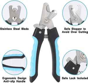 Dog & Cat Nail Clipper Set β Safe-Stop Design with 2 Nail Files (2-Pack)