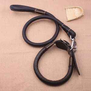 Dog Leash and Collar Combo β PU Leather Set for Medium & Large Dogs (Adjustable)