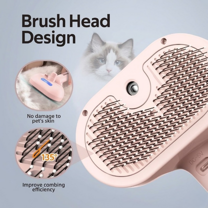 Self-Cleaning Pet Comb with Mist Spray