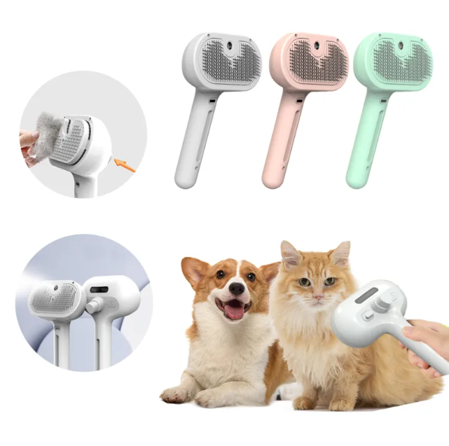 Self-Cleaning Pet Comb with Mist Spray