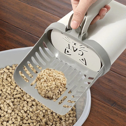 Large Capacity Litter Shovel and Waste Bin for Cats