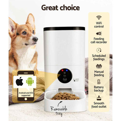 Smart Automatic Pet Feeder — Programmable Timer, 10 Meals/Day, Voice Recorder (Dogs & Cats)