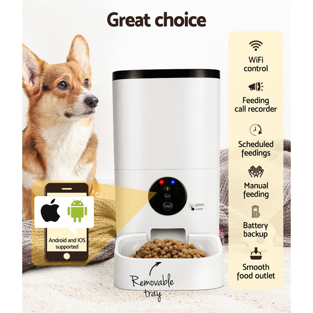 Pet Feeder — Great choice — WiFi Voice Scheduled Manual Battery Smooth outlet iOS Android