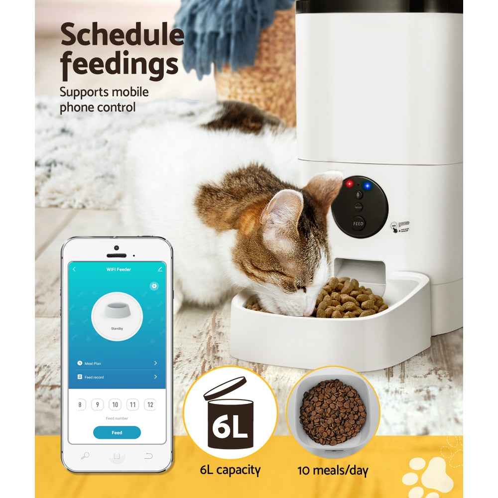Smart Automatic Pet Feeder — Programmable Timer, 10 Meals/Day, Voice Recorder (Dogs & Cats)