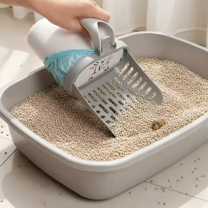 Large Capacity Litter Shovel and Waste Bin for Cats