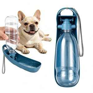 Portable Dog Water Bottle & Feeder — Large, Leak-Proof Travel Pet Water Bottle