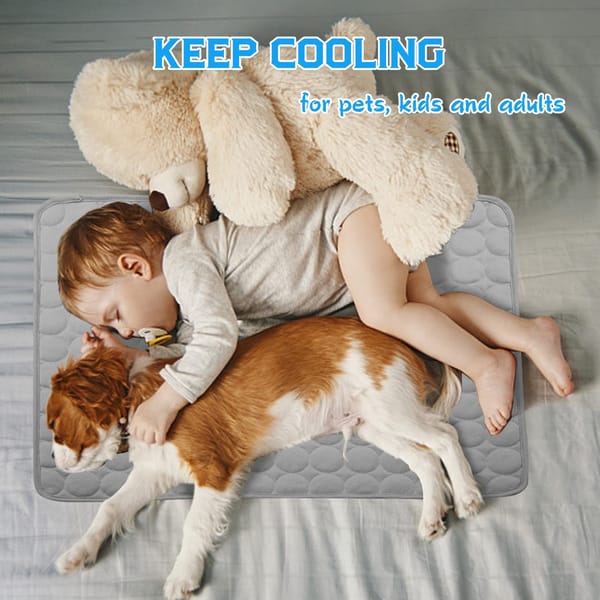 Self-Cooling Dog Mat - dog resting on mat