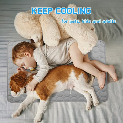 Self-Cooling Dog Mat - dog resting on mat
