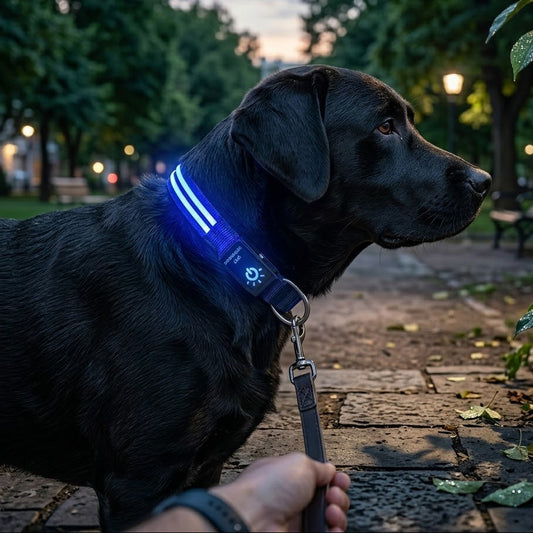 LED Waterproof Night Pet Collar with Lighting