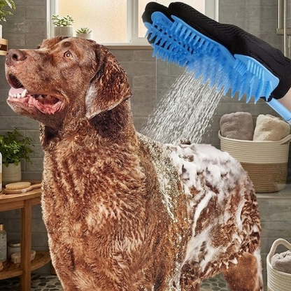 Pet Bathing Gloves and Shower Spray for Dogs
